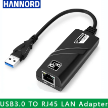 Hannord USB3.0 auf RJ45 Typ C Ethernet-Adapter 100/1000 Mbit/s LAN für Xiaomi Mi Box Nintendo Switch Netzwerkkarte Laptop PC Windows