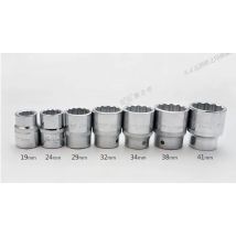 BESTIR 19 mm 3/4 Zoll Dr. 12pt metrischer Steckschlüssel Cr-Mo-Stahl 19/20/21/22/23/24/25/26/27/28/29/30/31/32/33/34/35/36/38/41/46/50 mm