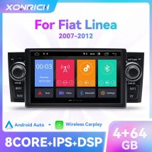 2 Din Carplay Andorid Auto Autoradio Lettore Per Fiat Grande Punto Linea 2007-2012 WIFI Sistema Intelligente BT FM DAB + Supporto