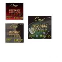 CAYE 4/5/6 Stück Saiten E-Bass Saiten Set Sechseckiger Stahlkern Innendraht Edelstahl Außendraht Bassgitarrensaite