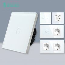 BSEED 1/2/3Gang dotykowy włącznik światła 1Way prosty przełącznik czujnikowy typu c gniazda USB