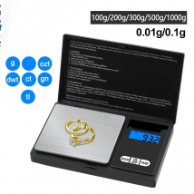 Mini bilancia elettronica, bilancia tascabile per gioielli in oro e argento puro, bilancia digitale di precisione 200/500gX0,01g/1kgX0,1g
