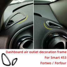 Adesivi per auto con cornice decorativa per presa d'aria del cruscotto per Mercedes Smart 453 Fortwo Forfour Accessori interni per lo styling