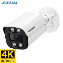 Nowa kamera IP 4K 8MP Audio Outdoor POE H.265 Onvif Metal Bullet Home Color Night Vision kamera monitorująca
