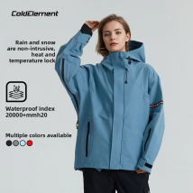Giacca da sci unisex Coldelement da 3 litri con guscio rigido per snowboard - Grado professionale, impermeabile, antivento, completamente incollata, durevole
