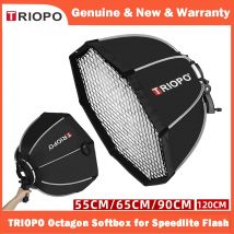 TRIOPO 55 cm 65 cm 90 cm 120 cm pieghevole ottagonale Softbox S staffa impugnatura per Godox V860III TT600 Yongnuo Speedlite Flash Light