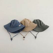Neue Mode Junge Säugling solide Fischer Hut Mädchen Baby Baumwolle Becken Kappe Kinder einfache lässige Kappen Kind im Freien Sonnenschutz Hüte