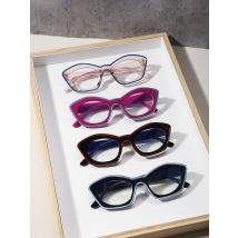 4 Stück Frauen unregelmäßige Farbe Clash Cat Eye trend ige Mode Anti-Blaulicht Brille für das tägliche Lesen und Arbeiten Pendeln