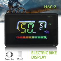 H6C-2 Elektrische Fahrrad Display Für Uart2 24V/36V/48V/60V Wasserdicht verkabelt Radfahren Computer Fahrrad Tacho Ebike Zubehör