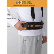 TOOLSTACK TSK-41B Construction Belt Quick-Hang Belt Oxford Protector Thickened and Widened Metal Buckle Construction Work Belt