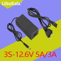 LiitoKala 3S 12,6V 3A 5A 12V Netzteil Lithium-Akku Li-Ion Batterites Ladegerät AC 100-240V Konverter Adapter