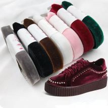 1 paio di larghezza 1 cm superficie in velluto nero bianco lacci piatti donna uomo scarpe sportive casual in pelle lacci stringhe all'ingrosso