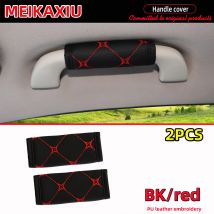 2er-Set aus PU-Leder mit bestickten Innengriffschutzhüllen im neuen Stil für Autos, Griffabdeckungen und Autodekorationsartikel