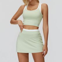 2 Piece Color blocking Yoga Set Women's High waist Casual Versatile Fitness Set Women Fashion Sports Bra Gym Leggings Sportswear