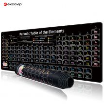 EXCO Periodensystem der Elemente Mauspad, großes Gaming-Tastatur-Mauspad, Büro-Schreibtischunterlage mit genähtem Rand, rutschfeste Gummiunterseite