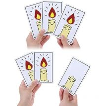 Zaubertricks Relighting Candles Zauberkarten Close Up Street Stage Magic Toy Einfach zu spielendes Geschenk für Kinder Erwachsene Geburtstagsfeier