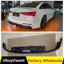 ABS HINTERE STOßSTANGE STAMPFSPOILER DIFFUSER mit Auspuffspitzen für Audi A6 S6 SLINE C8 und AVANT 2019 2020 2021–2024