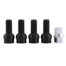 4+1 Wheel Bolts & Lock Lug Nut Set with Key for Golf4 MK4 B5 1998‑2005 8D0601139F Wheel Lock Lug Nut