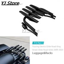 Stealth Gepäckträger-Montage, passend für Harley Touring Electra Glide Road King Street Glide Road Glide 2009+, abnehmbar, zwei oben