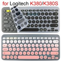 K380 Tastaturabdeckung für Logitech K380S für Logi Pebble Keys Silikonschutz Skin Case Film Englisch Koreanisch Rosa Klar Schwarz
