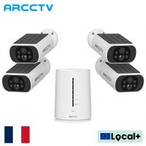 ARCCTV 4MP Solar Wifi Kamera Kit Überwachungssystem HD Humanoiden Erkennung Sirene Alarm Zwei-wege Audio Outdoor Drahtlose Kamera Set