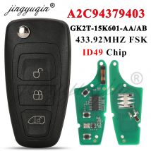 jingyuqin 3 Buttons Remote Flip Car Key Fob For Ford Transit Tourneo2016-2020 GK2T-15K601-AA /GK2T-15K601-AB 434MHz 49 Chip