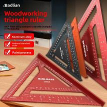 Triangle Angle Ruler Metric Aluminum Alloy Angle Protractor Triangular Measuring Ruler Woodwork Square Triangle