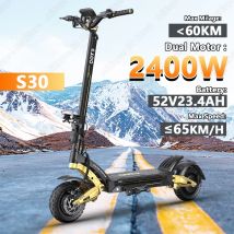 Scooter elettrico OOTD S30 con posizionamento GPS 2400W doppio motore 52V23.4Ah Batteria Scooter elettrico Smart APP Connessione E-Scooter