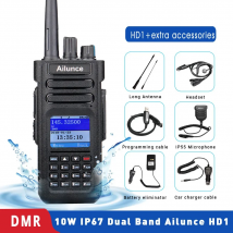 Ailunce HD1 DMR Walkie Talkie Walkie Talkie a lungo raggio Radio portatile Comunicazione FM Radio di emergenza Stazione radioamatore GPS