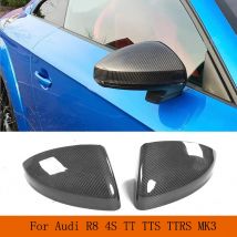 Kohlefaser-Ersatzstil, Seitentür-Rückspiegelabdeckungen für Audi R8 4S TT TTS TTRS MK3 Typ FV/8S 2D 2015–2019