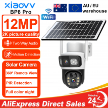 xiaovv 12MP HD 6k Solar Kamera Wifi Outdoor IP Drahtlose Sicherheit CCTV Überwachung PTZ Nachtsicht PIR Menschlichen Erkennung Cam