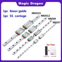 MGN7 MGN12 MGN15 MGN9 L from 100mm to 1000mm miniature linear rail slide 1pcs MGN linear guide+1pcs MGN carriage 3D Printer part