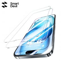 SmartDevil 2/4PCS Displayschutzfolie für iPhone 16Pro Max 15Pro 9H HD Klare gehärtete Glasfolie für iPhone 16 15 14 13 Blasenfrei