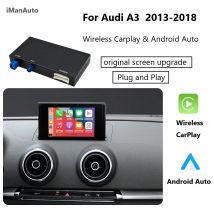 iManAuto Wireless CarPlay Android Auto Module For Audi A3 8v Q2 8P 2013-2018 Bluetooth USB Reverse Camera Functions