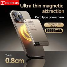 OnePlus 10000 mAh Mini-Powerbank, ultradünn, kabellos, superschnelles Aufladen, magnetisches Telefon-Ladegerät aus Legierung mit Akku, Powerbank