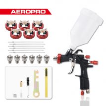 AEROPRO LVLP Spray Gun A610 Professional Airbrush For Car Pneumatic Automotive paint Spray Gun Kit 1.3 1.4 1.5 1.7 2.0 2.5mm