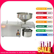220V/110V S8 Oil Press Machine 1500W Electric Oil Extractor Machine Stainless Steel Oil Presser with High Pressing Speed