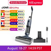 Aspiradora inalámbrica JONR ED12 Pro, aspiradora Vertical húmeda y seca con aire caliente, autolimpieza en seco para electrodomésticos inteligentes