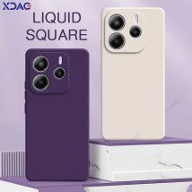 Original Handyhülle für Redmi Note 14 Pro Plus 4G 5G Global Square Flüssigsilikonhülle Redmi Note 14 Pro Dual Liner Soft Bag