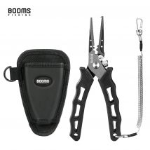 Booms Fishing F07 Pliers Hook Remover Split Ring Pliers 7.3in Stainless Steel Saltwater Tools With Lanyard and Sheath