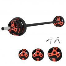 SPORTNOW Juego de Barra de Pesas con Mancuernas 1,25 kg 2,5 kg 5 kg para Fitness