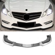 Frontstoßstangenspoilerlippe für Mercedes Benz E-Klasse W207 C207 Coupe 2009–2012, glänzend schwarz/Carbonfaser-Look, Splitter-Schutz