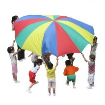 Regenbogen Fallschirm Kinder 2m 3m 5m Kinder Outdoor-Spiele Sport sensorische Spielzeug Spielplatz Kindergarten Spaß kooperative Aktivitäten