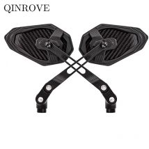 8 10 MM Motorcycle Rear view Mirror Scooter Aluminum Alloy White Glass Side Mirror Universal For Kawasaki Honda Yamaha BMW Vespa