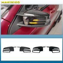 Rear view Mirror Covers For Mercedes-Benz W204 E W212 W176 W246 CLS C218 GLA X156 ABS Carbon Fiber Gloss Black