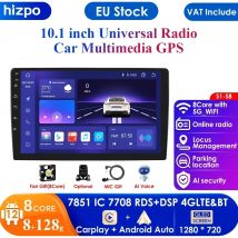 Doppio DIN 10.1 pollici Android 14 autoradio stereo 8G + 128GB GPS Navi unità principale Carplay per multimediale universale Autoradio AM FM BT