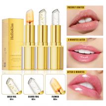 Color Changing Lipstick,Gold Crystal Ph Lipstick Color Changing,Long Lasting 24 Hours Moisturizing Glossy Shine Lip Gloss