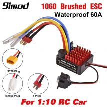 9IMOD 1060 RTR 60A ESC Szczotkowy elektroniczny regulator prędkości 2-3S LiPo Wodoodporny BEC 6V3A dla 1/10 Axial SCX10 TRX4 TRX6 D90 HPI