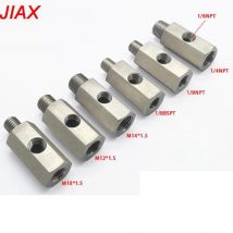 Edelstahl-Seitenlöcher, 1/8 Zoll NPT-Buchse, M12, M10, M14, 1/8 NPT, 1/4 NPT, Öldrucksensor-Anschluss, Zuführungsleitung, Manometer, T-Adapter