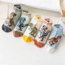 5 paare/los Kinder Cartoon Dinosaurier Socken weiche Baumwolle Jungen Socke Kinder Baby Mädchen atmungsaktiv lässig Socken